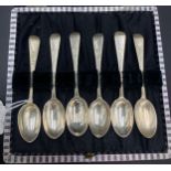 Six London silver spoons 1885 by John Aldwinckle and Thomas Slater 60gms total weight.Condition