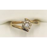 A solitaire diamond ring set in 9ct gold. Size L. 1.9gms.Condition ReportGood condition.