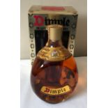 A boxed John Haig's Dimple deluxe scotch whisky 26 2/3 fluid ounces.Condition ReportSealed. Box with