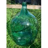 Victorian green glass terrarium. 30 d x 54cms h.Condition ReportGood condition.