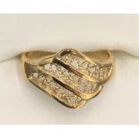 A 9ct gold ring. Size O. 2.3gms.