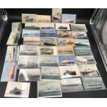 A collection of 36 postcards with a shipping theme. Both colour and mono photo cards.Condition