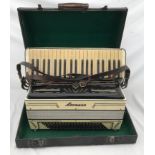 A Lorezo piano accordion model 241 No. 1060. Made in Italy. Condition ReportNo holes to bellows,
