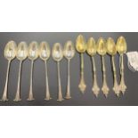 Six London silver teaspoons of the Goldsmiths and Silversmiths Co. [William Gibson & John Lawrence