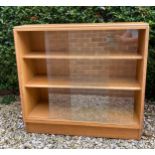 Glazed front bookcase with 2 interior shelves. 23 d/33d at widest. 84cms h.Condition ReportGood