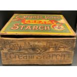 A vintage Orlando Jones Cream Starch advertising box. 46 x 34 x 63cms l.