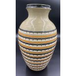 A 1970's Hornsea Pottery vase 31.5cms h designed by John Clappison with impressed and printed mark.