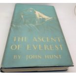 "The Ascent of Everest" by John Hunt signed by George Lowe and Edmond Hillary.Condition ReportWear
