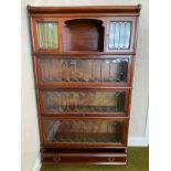 A mahogany Globe Wernicke style bookcase. 86 w x 147 h x 24cms d.Condition ReportGood condition.