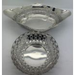 Two pierced silver baskets, one Birmingham 1911, maker John Thompson & Sons the other Birmingham