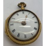 Fine gilt pair cased pocket watch with fusée movement by Gregory London 1173.Condition ReportNot