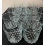 Fourteen glass tumblers True North-Franc Nord, etched with sailing ships.Condition ReportGood