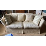 A very good quality knoll sofa well upholstered in cream damask.