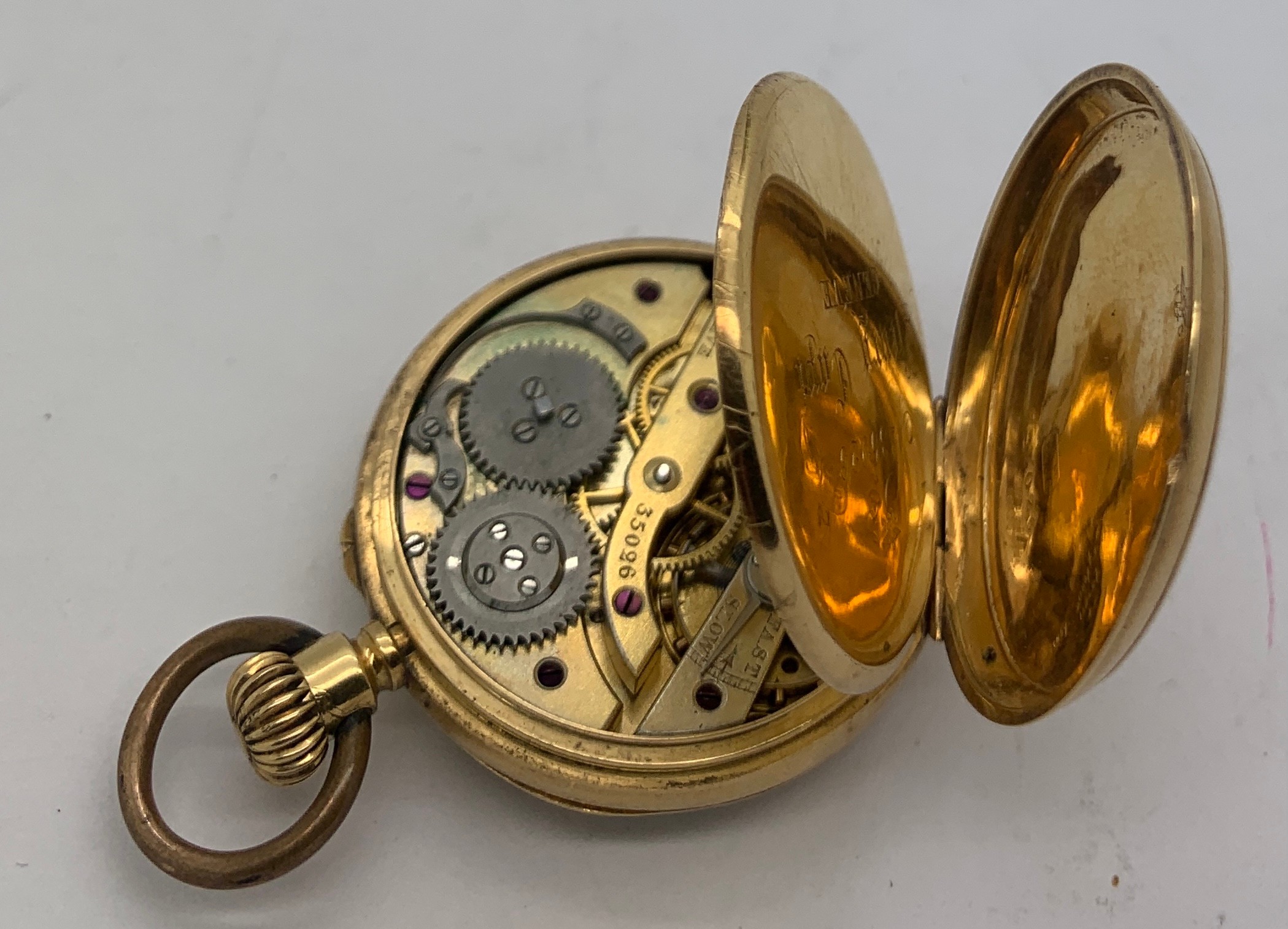 Ladies pocket watch by Henry Capt Geneve. case diameter approx. 33mms. weight 31.3gms - Image 4 of 4