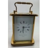 Brass carriage clock, Matthew Norman, London, 14cms h, movement Matthew Norman Switzerland 1754.