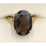 A 9ct gold gem set ring, size O. 3.6gms.Condition ReportGood condition.