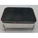 A tortoiseshell and silver jewellery box 6.5cms x 10cms. Maker Horton and Allday, Birmingham 1923.