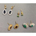 Four pairs of various 9ct gold earrings. Total weight 4.9gms.Condition ReportGood condition.