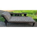 An Edwardian chaise longue. 170 l x 65 d x 77cms h.Condition ReportWith wear.