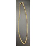 A 9ct gold twist chain necklace. 40cms l. 3.1gms.