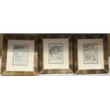 Set of three framed Pablo Picasso prints with authentication certificates. Le Bellier La Lione and