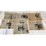 Collection of seven Daily Telegraph newspapers with historical themes, 1945 Atomic Bomb of Japan,