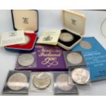 British coinage to include cased 1980 Royal Mint Queen Mother 80th birthday, silver crown, 1977