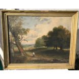 J RICHARDSON. A large painting on canvas, view from Beverley Westwood, signed J Richardson L.L.
