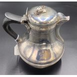 Fine quality silver hot water jug 1823 prob. by Edward Edwards I. 19cms h. 755.3gms total weight.