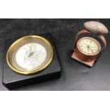 A clock and stamp, The Chronostamp, Warwicks, Time Stamp Co London Serial Number 56291 together with