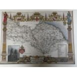 A small framed map of Yorkshire, North Riding. Map size 20cms h x 27cms w.Condition ReportVery
