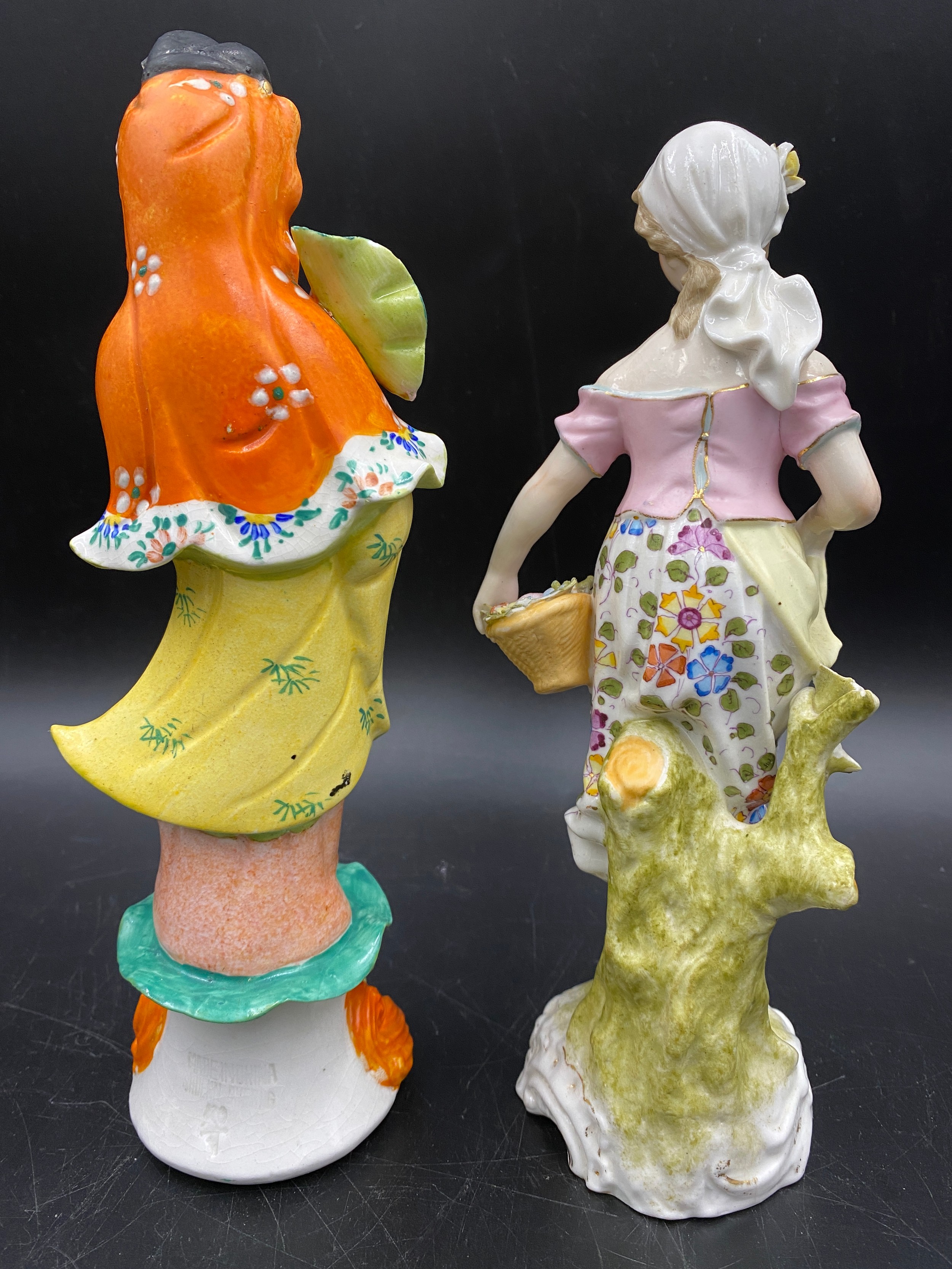 Five figurines to include Royal Doulton The Old Balloon Seller H.N. 1315 20cms h, A Victorian Lady - Image 8 of 11