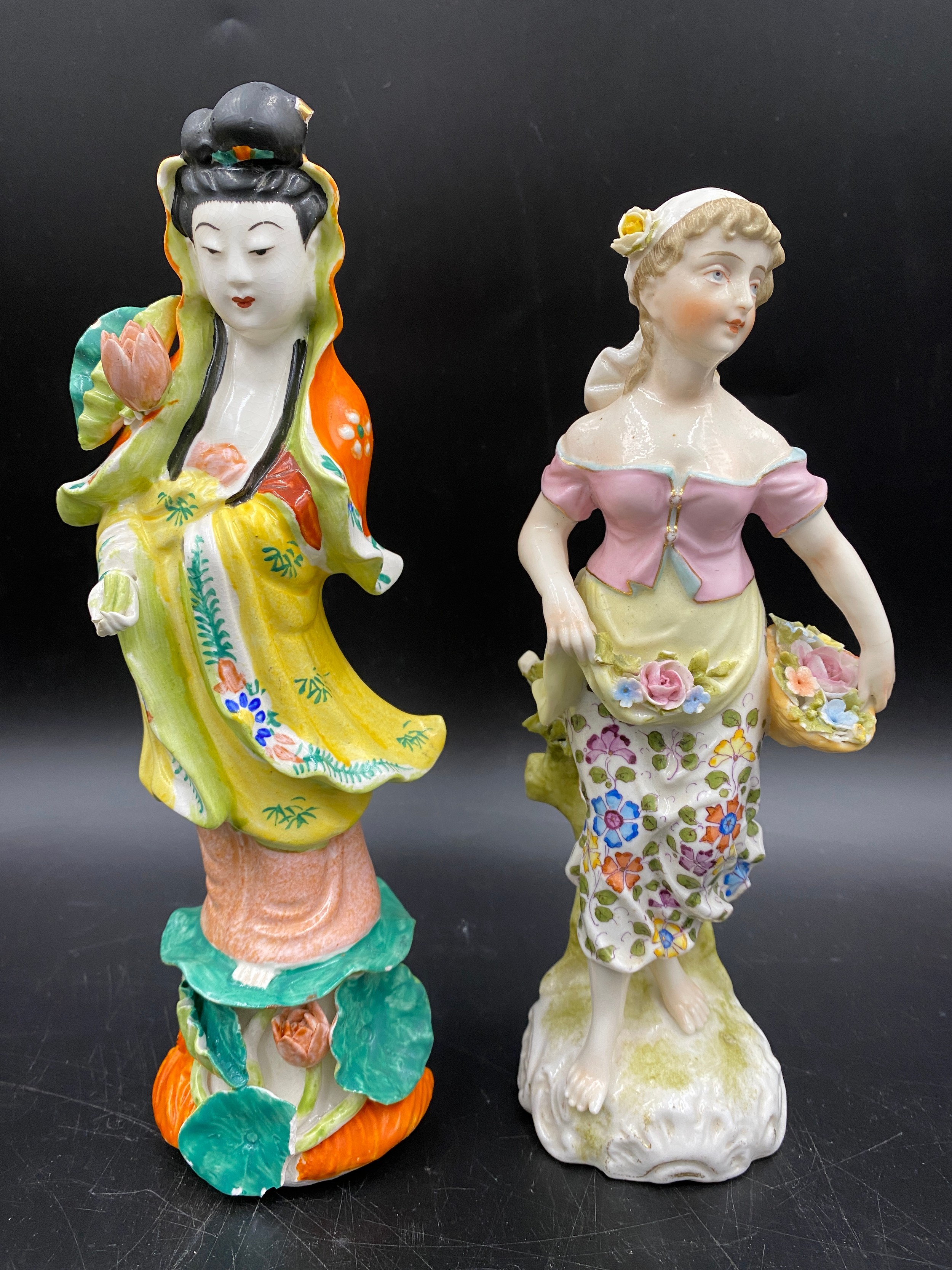 Five figurines to include Royal Doulton The Old Balloon Seller H.N. 1315 20cms h, A Victorian Lady - Image 7 of 11