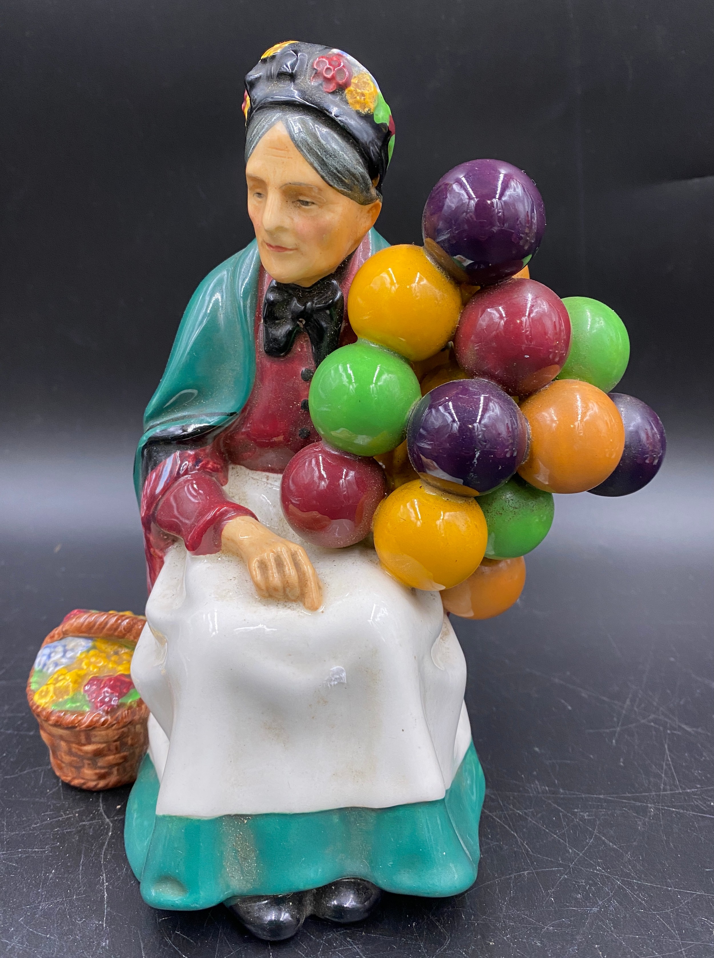 Five figurines to include Royal Doulton The Old Balloon Seller H.N. 1315 20cms h, A Victorian Lady - Image 2 of 11