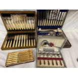 A cased set of fish knives and forks together with other cutlery sets.Condition ReportAll with