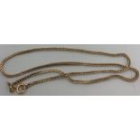A 9ct gold chain necklace. 6.2gms 47cms l.