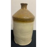 A stoneware jar with R.L Swallow Wines and Spirit merchant Nine Elms Tavern to front. 35cms h.