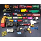 A collection of play worn diecast model vehicles to include Lesney, Matchbox, Dinky, Crescent and