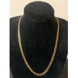A 9ct gold chain necklace. 15.4gms. 56cms l.Condition ReportGood condition.