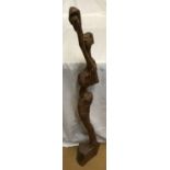 African carved wooden female figure from the Kumasi region 99cms h.Condition ReportGood condition.