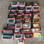 A collection of 33 boxed model diecast buses, mostly Gilbow, one Days Gone.Condition ReportVery good