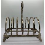 A Victorian silver toast rack. 318gms. London 1872, maker H.W.