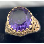 A 9ct gold gem set ring size S. Weight 5.2gms.Condition ReportGood condition.