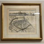 A print of an old map of Hull. 29 X 32cmsCondition ReportGood condition.