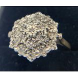 A 9ct gold ladies dress ring. Size P, 3.5gms.Condition ReportShank slightly misshapen.