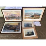 Selection of Eric Bottomley signed framed prints, Anlaby Road Crossing, The Lakes Express, Patrick