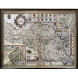 An original North and East Riding of Yorkshire map by John Speed 40.5 x 53cm.Condition ReportSome