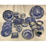 A Spode Italian blue and white collection.Condition ReportAll at fault, chips and cracks.