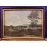 A. FINLAY, "LANDSCAPE WITH TREE", oil on canvas, signed and dated 1915 lower right, 14" x 10" approx