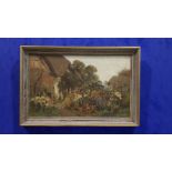 RICHARD WANE, (1852 - 1904) "A COTTAGE GARDEN SCENE", oil on canvas, signed 'R. Wane' lower left,